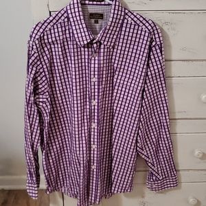 James Tattersall plaid button up shirt